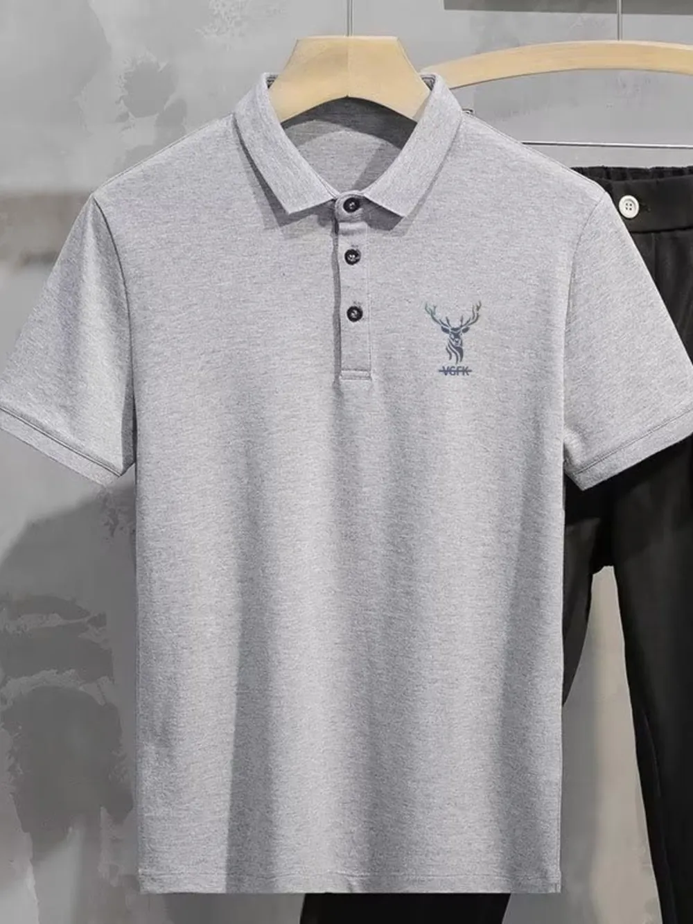 Men's Plus Size Short Sleeve Breathable Polo, image 5