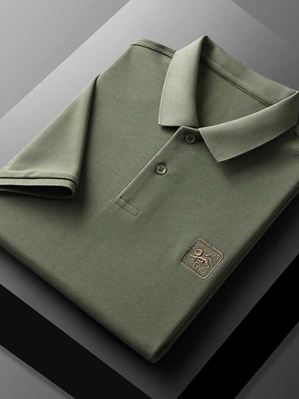 Men's Plus Size Breathable Short Sleeve Polo, image 3