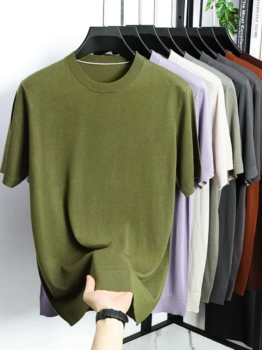 Men's Plus Size Short Sleeve Crew Neck T-Shirt, image 12
