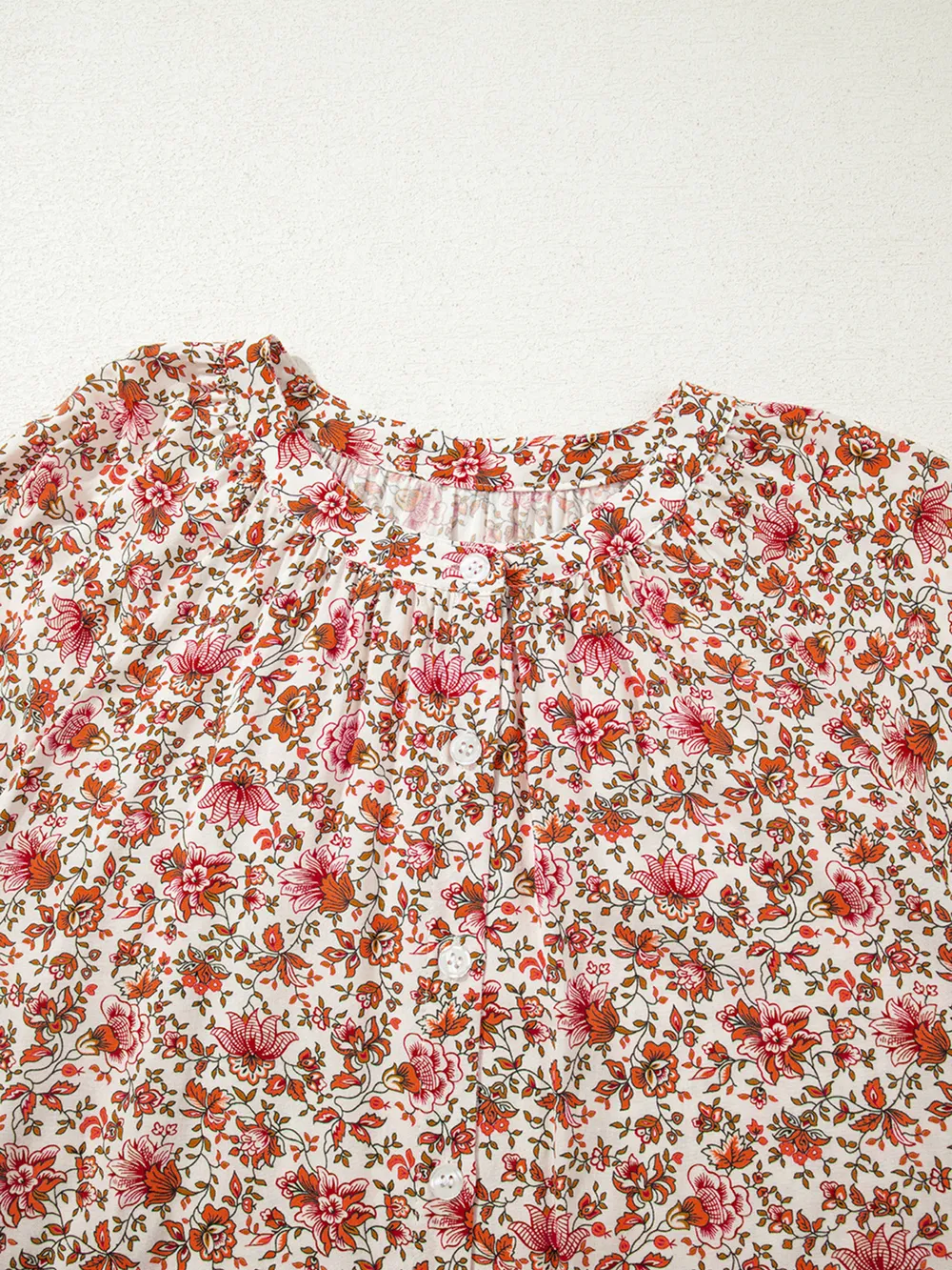 Floral Long Sleeve Button Down Blouse, image 3