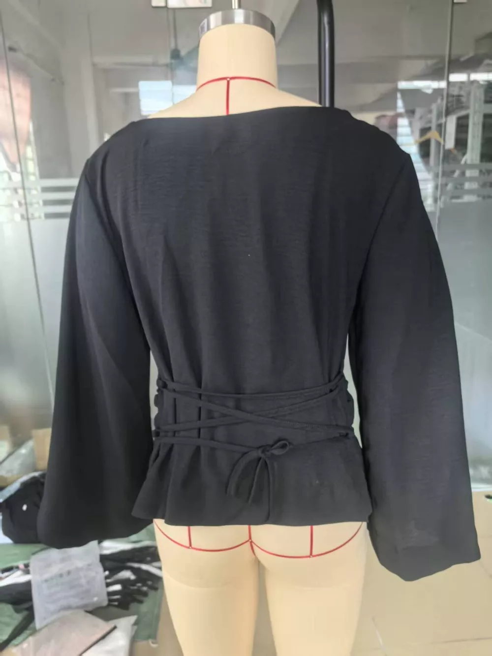 Boat Neck Long Sleeve Slim-Fit T-Shirt, image 5
