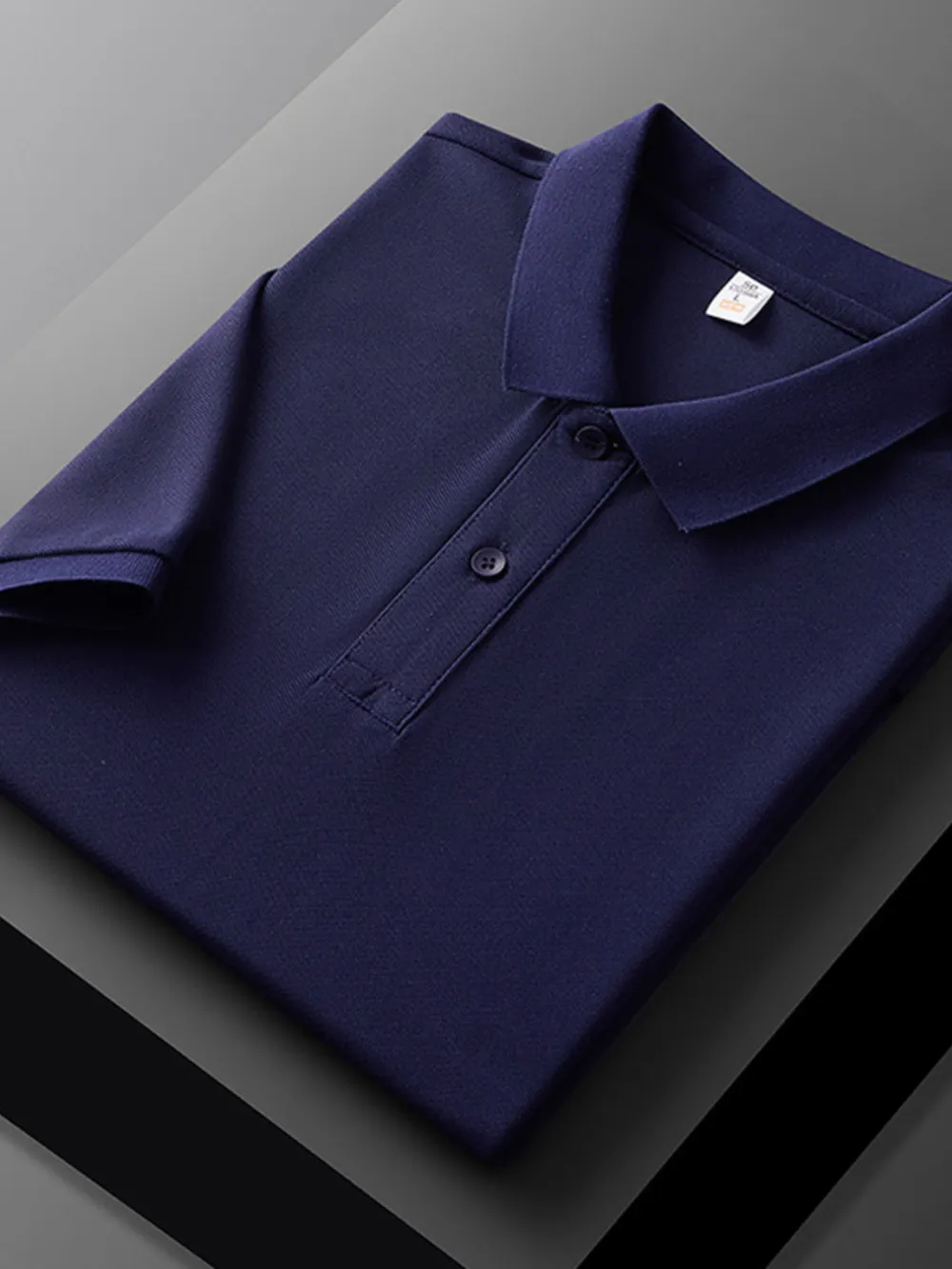 Men's Plus Size Solid Short Sleeve Polo, image 7