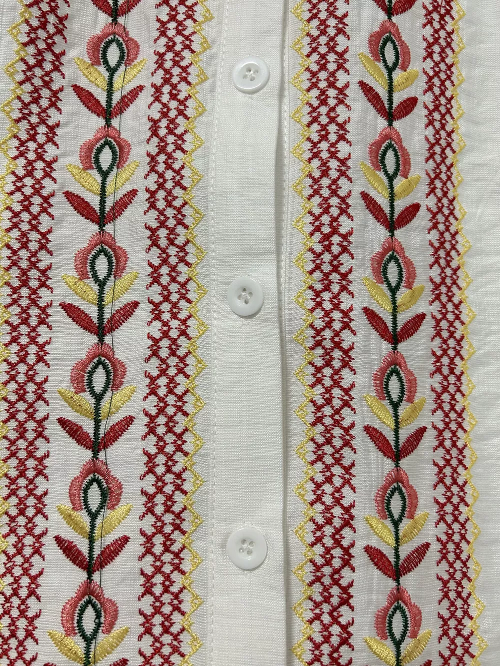 Embroidered Button Up Long Sleeve Shirt, image 7