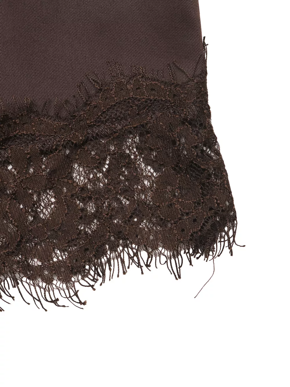 Lace Trim Long Sleeve Satin Blouse, image 8