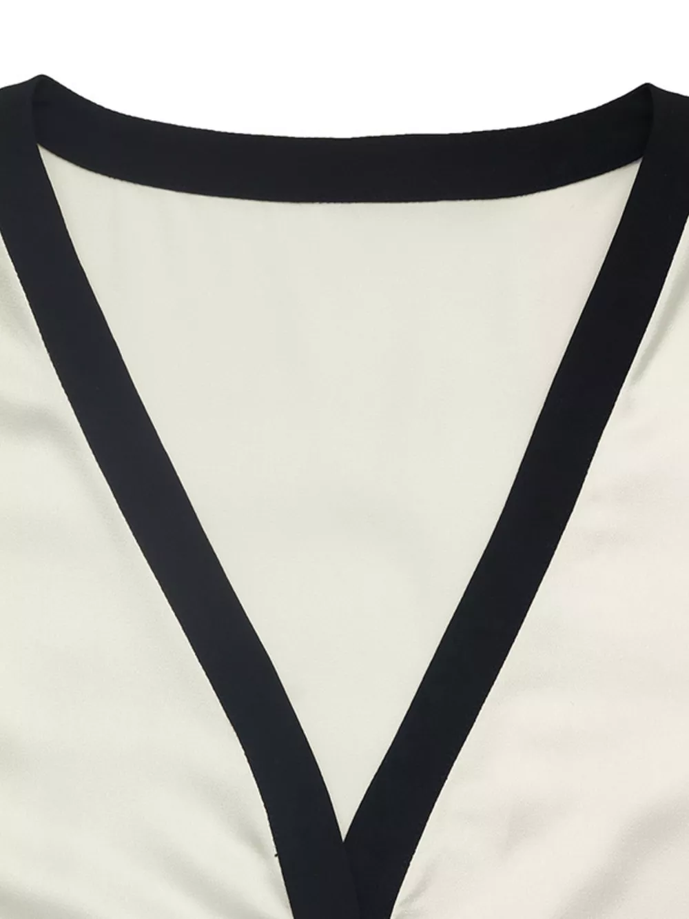 Contrast Trim V-Neck Blouse, image 9