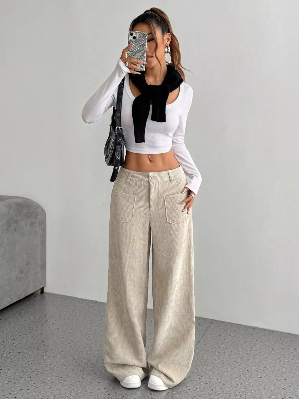 Wide Leg Corduroy Pants, image 6