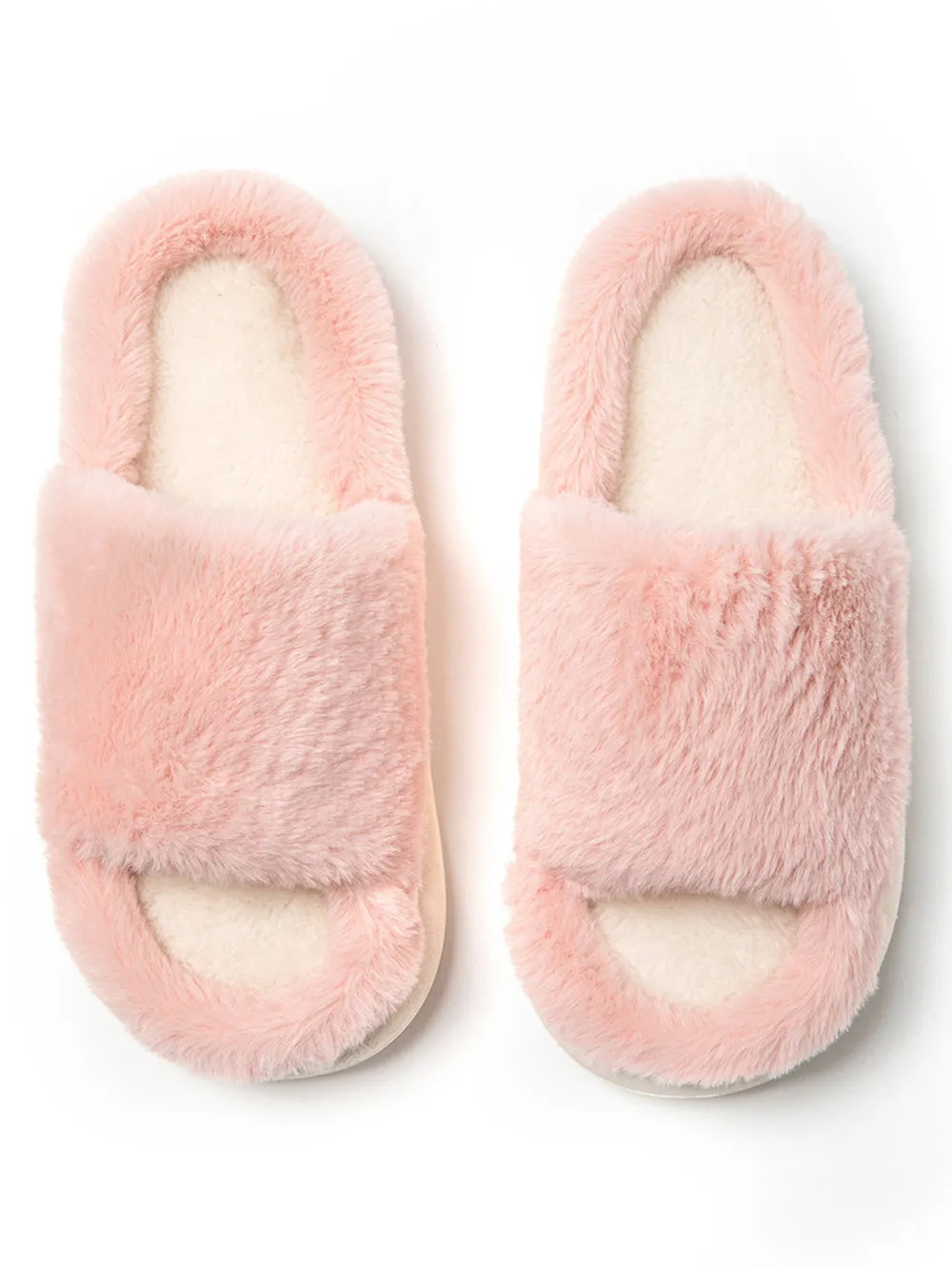 Fluffy Open Toe Comfort Slippers, image 5