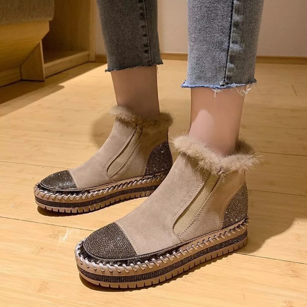 Rhinestone Platform Ankle Boots, image 4