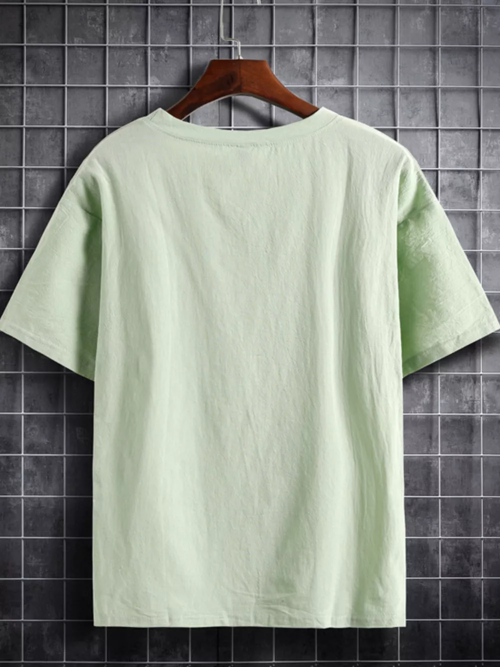Men's Plus Size Solid Color Short Sleeve T-Shirt, image 3