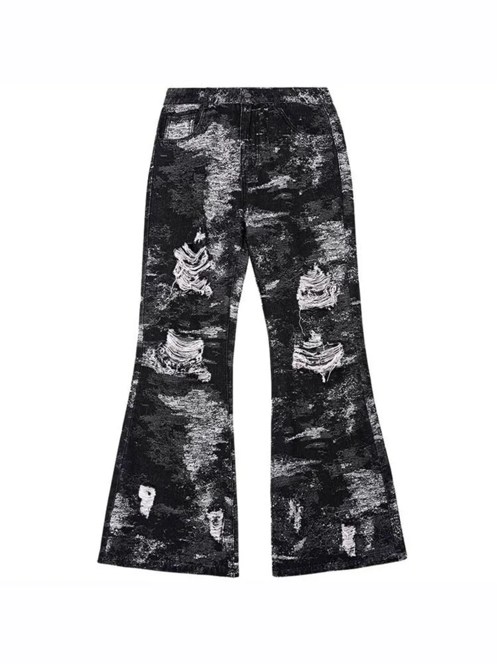 Men's Distressed Wide Leg Jeans, image 5
