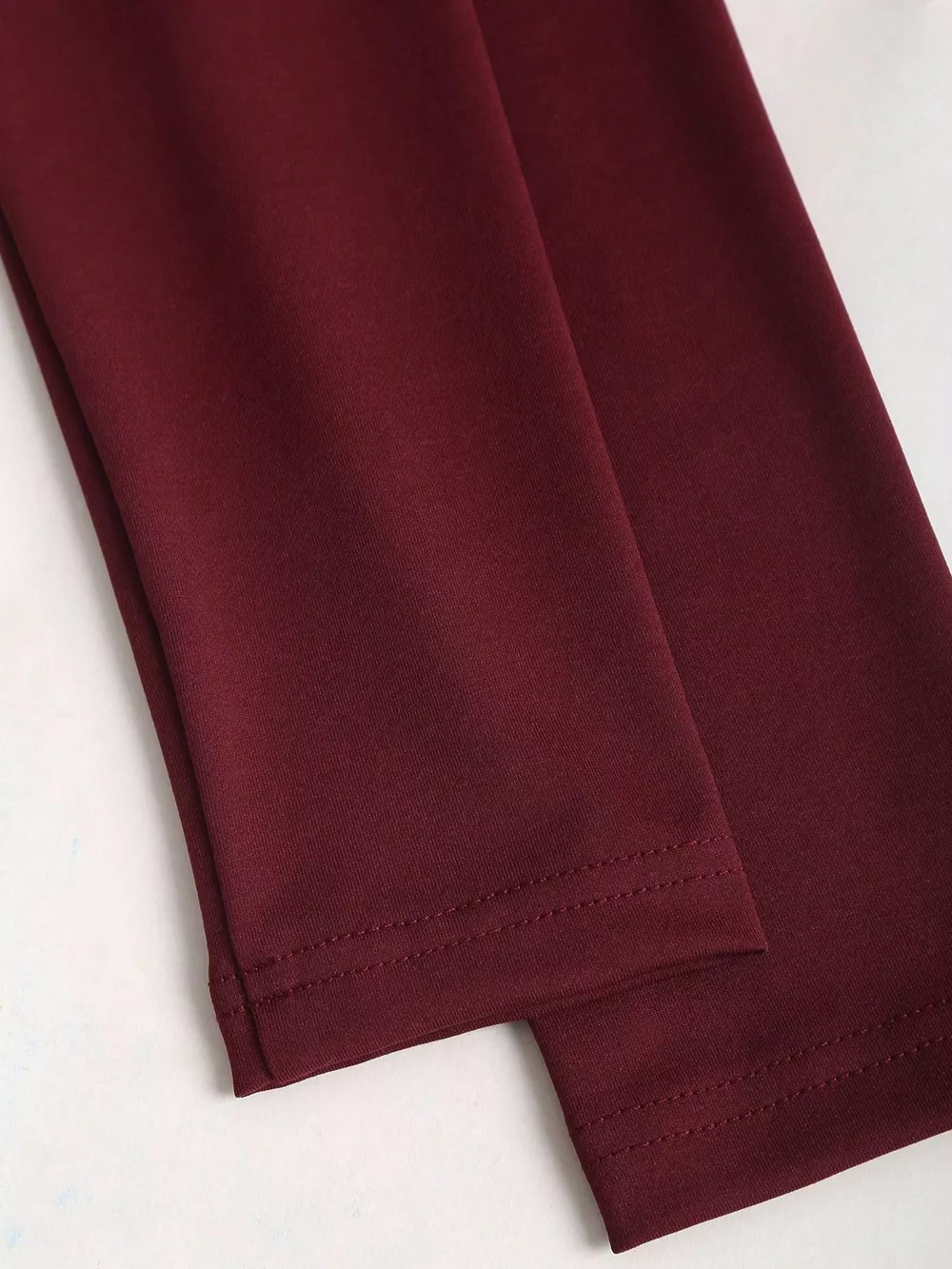 Elegant Ruched Long Sleeve Top with Buckle Detail, image 5