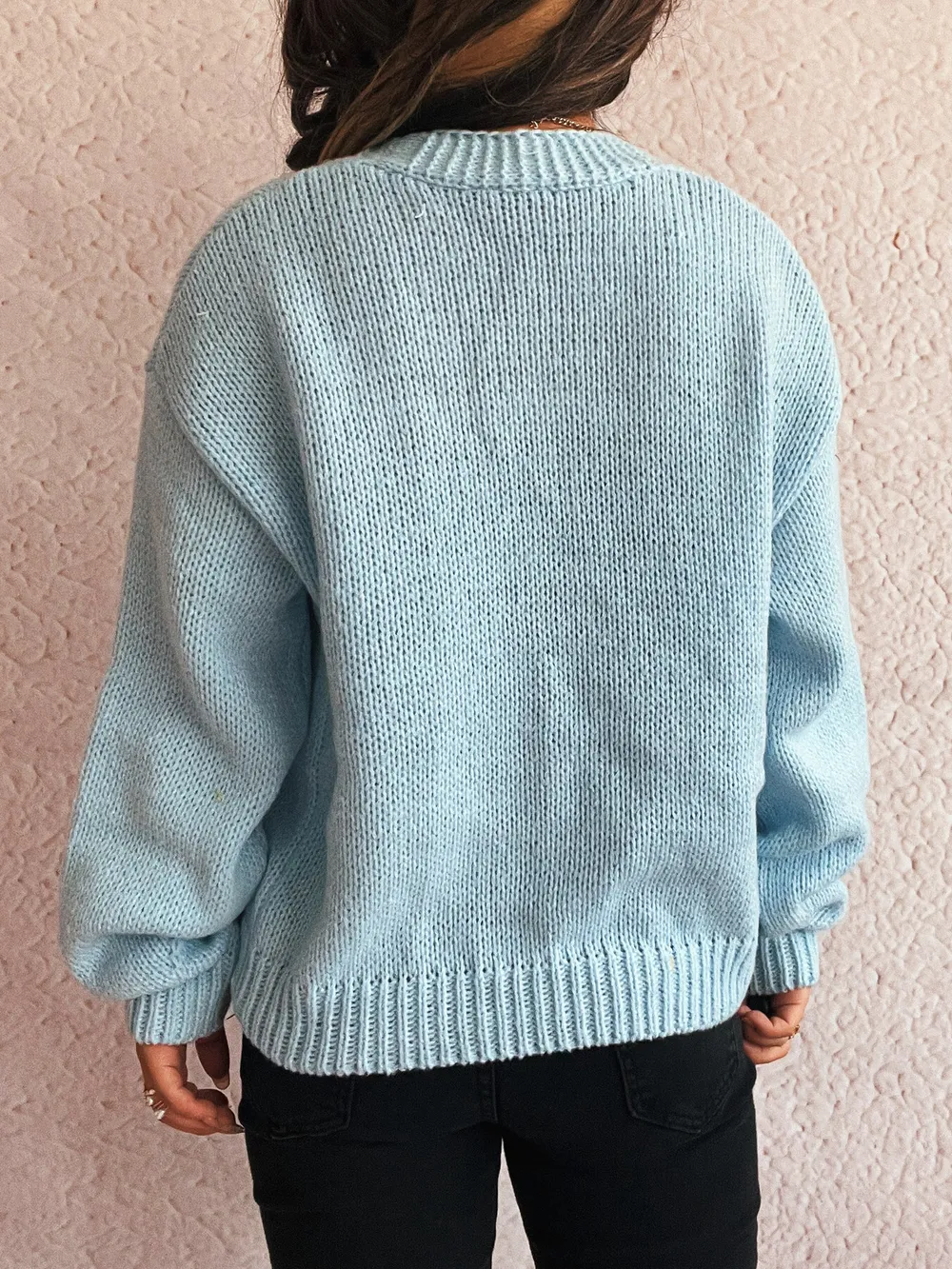 Flower Open Front Long Sleeve Cardigan, image 8
