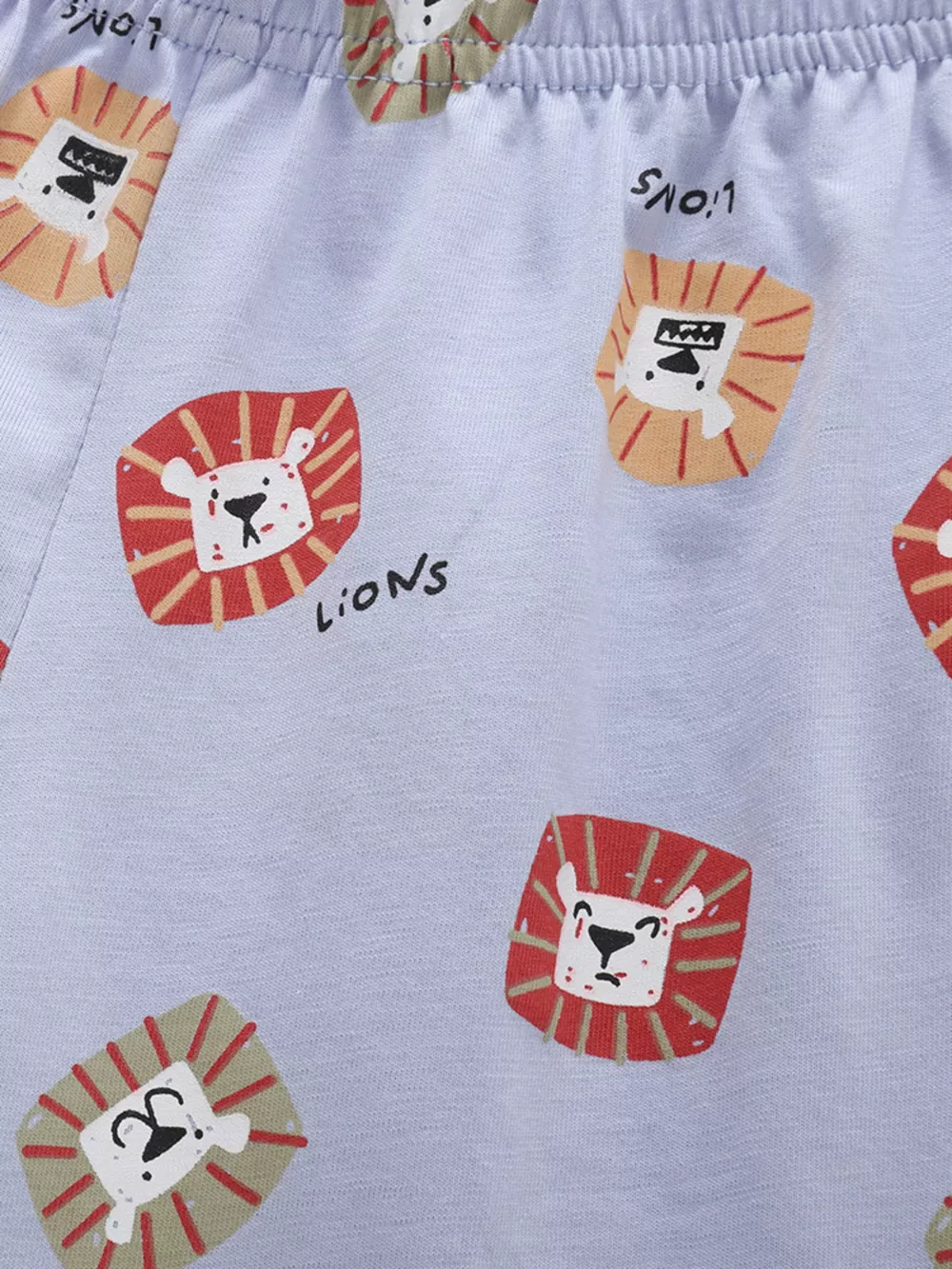 Children's Lion Print Short Sleeve Tee and Shorts Set, image 3