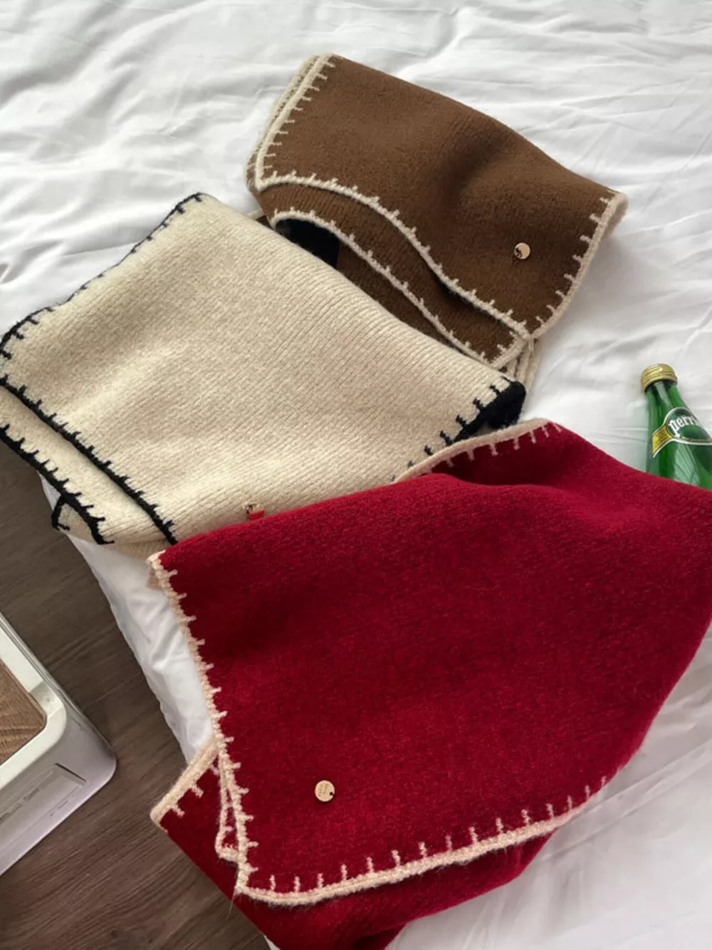 Contrast Trim Knit Scarf, image 5