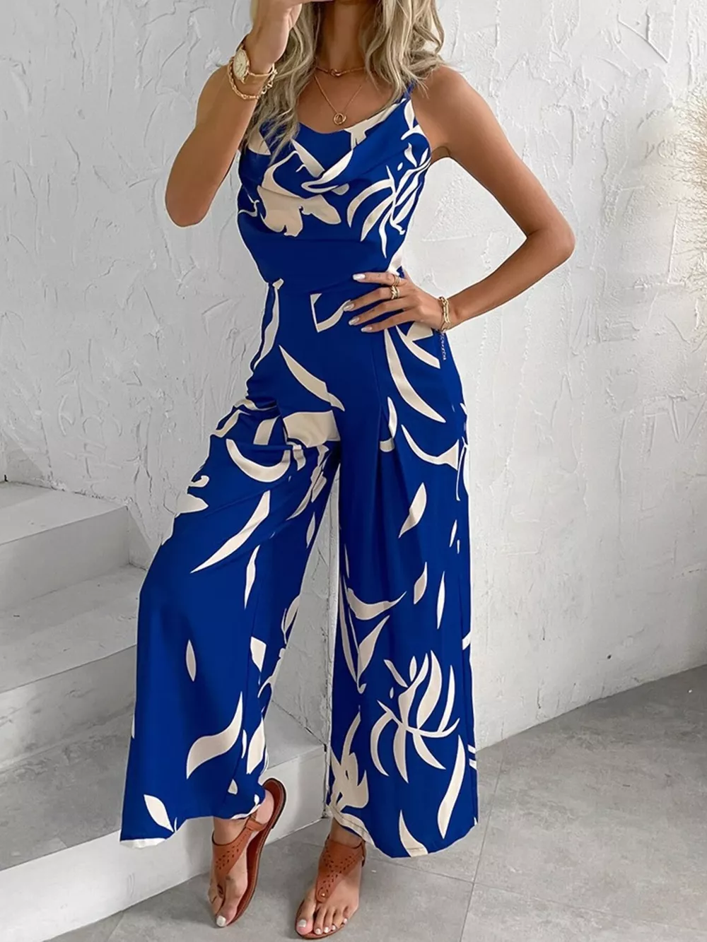 Spaghetti Strap Wide Leg Jumpsuit, image 2