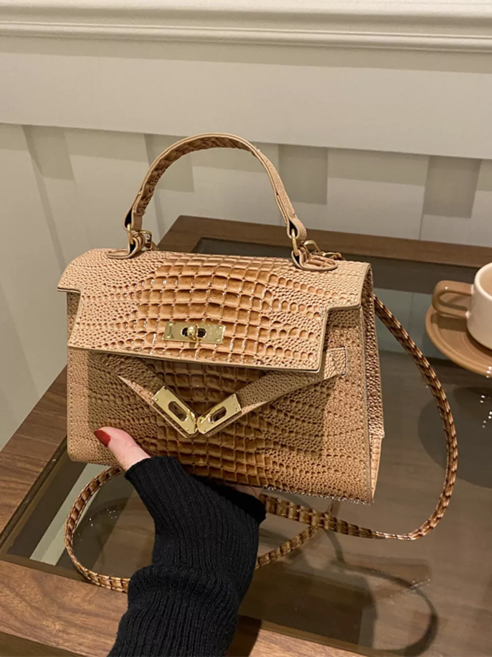 Embossed Flap Crossbody Bag, image 14