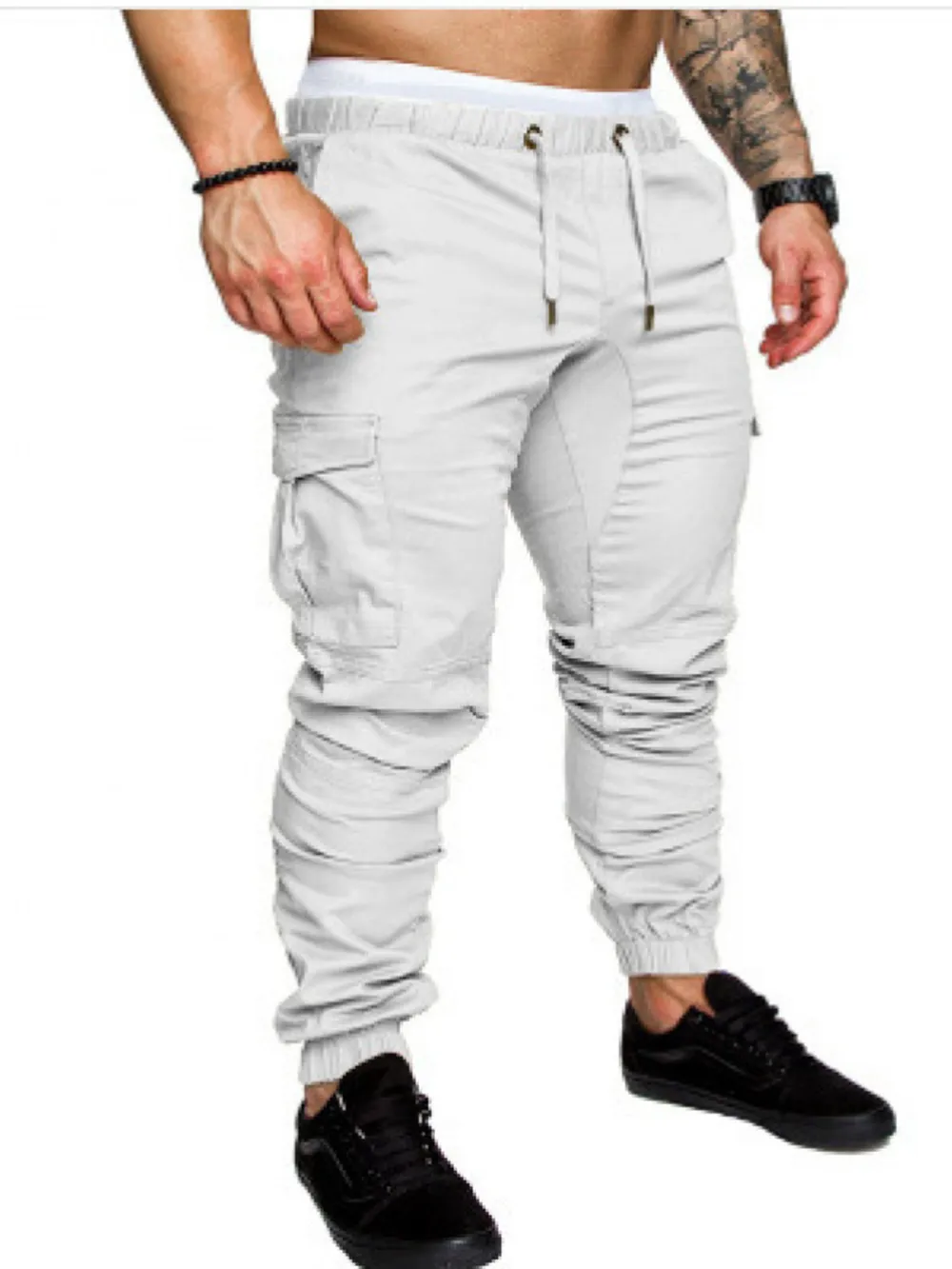 Men's Full Size Cargo Jogger with Drawstring Waistband Plus Size, image 2