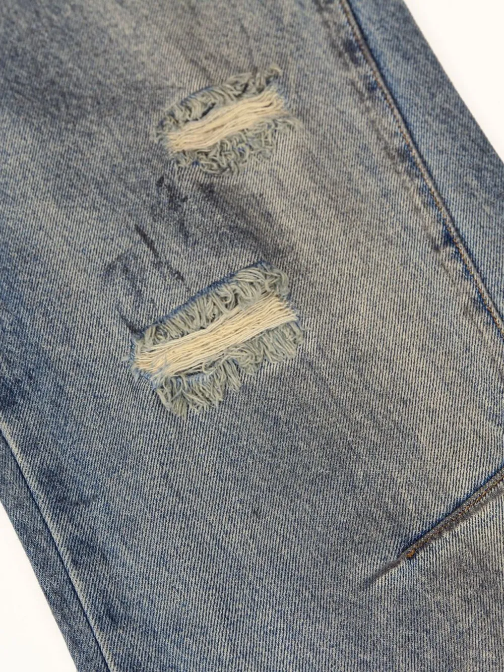 Men's Distressed Washed Straight Jeans, image 10