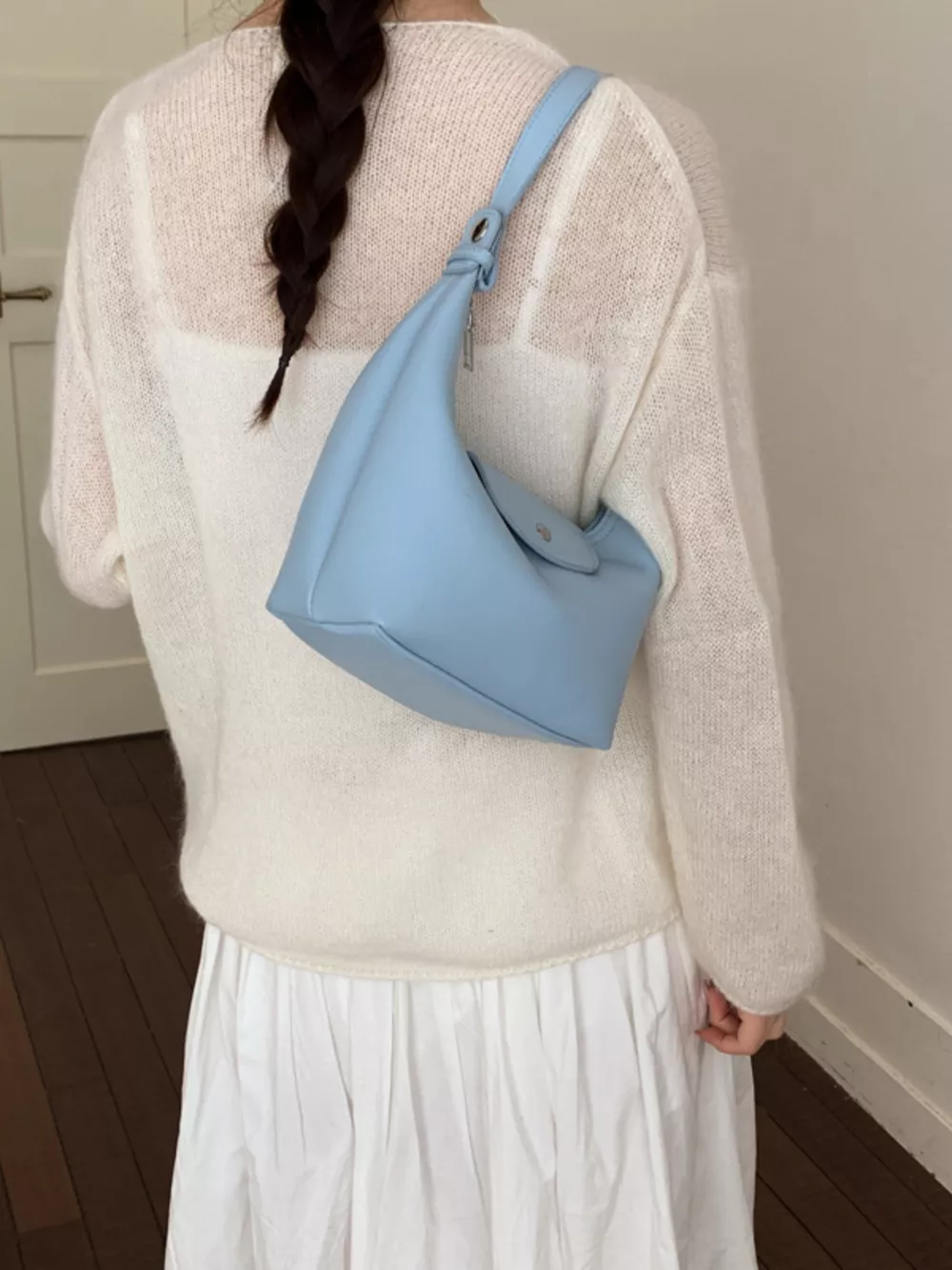 PU Leather Crescent Shoulder Bag, image 5