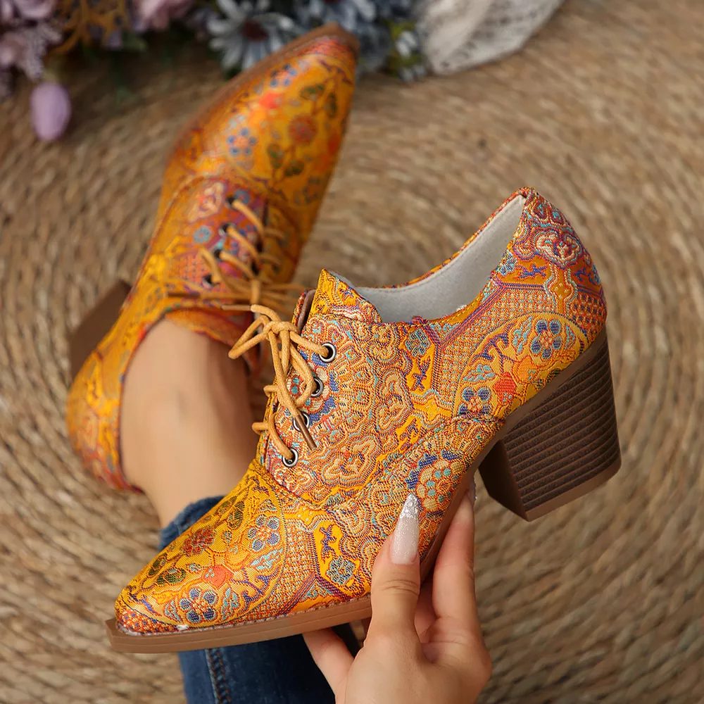 Point Toe Block Heels Ankle Boots, image 8