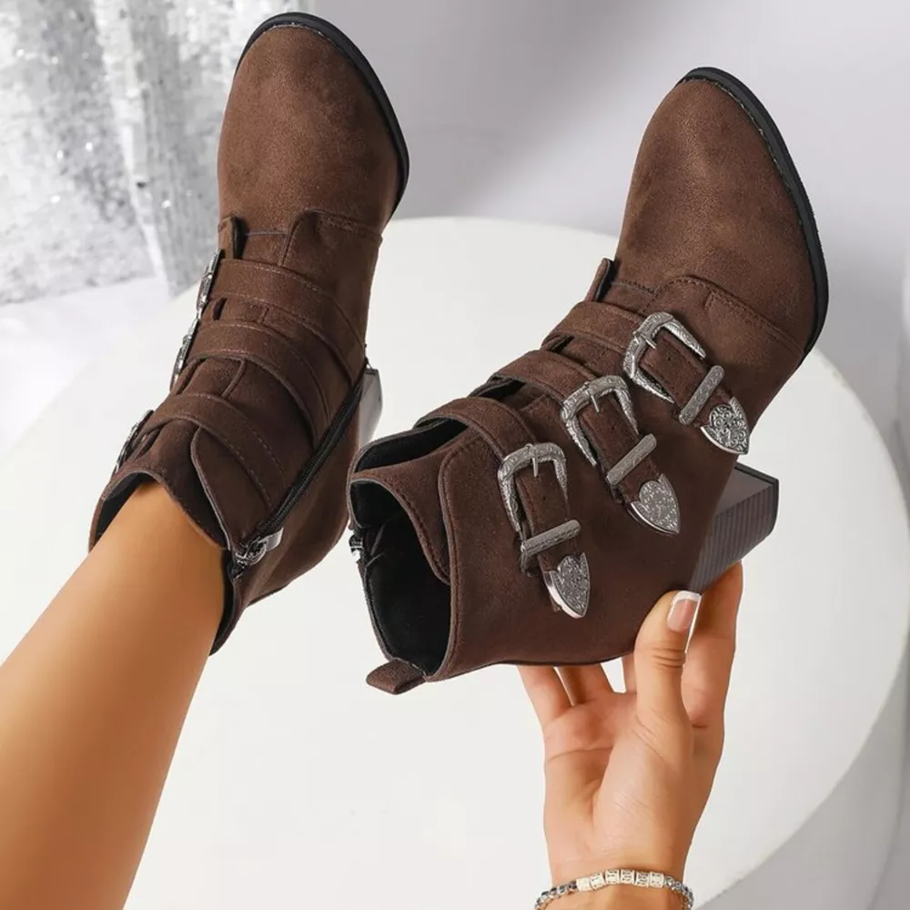 Point Toe Block Heels Boots, image 7