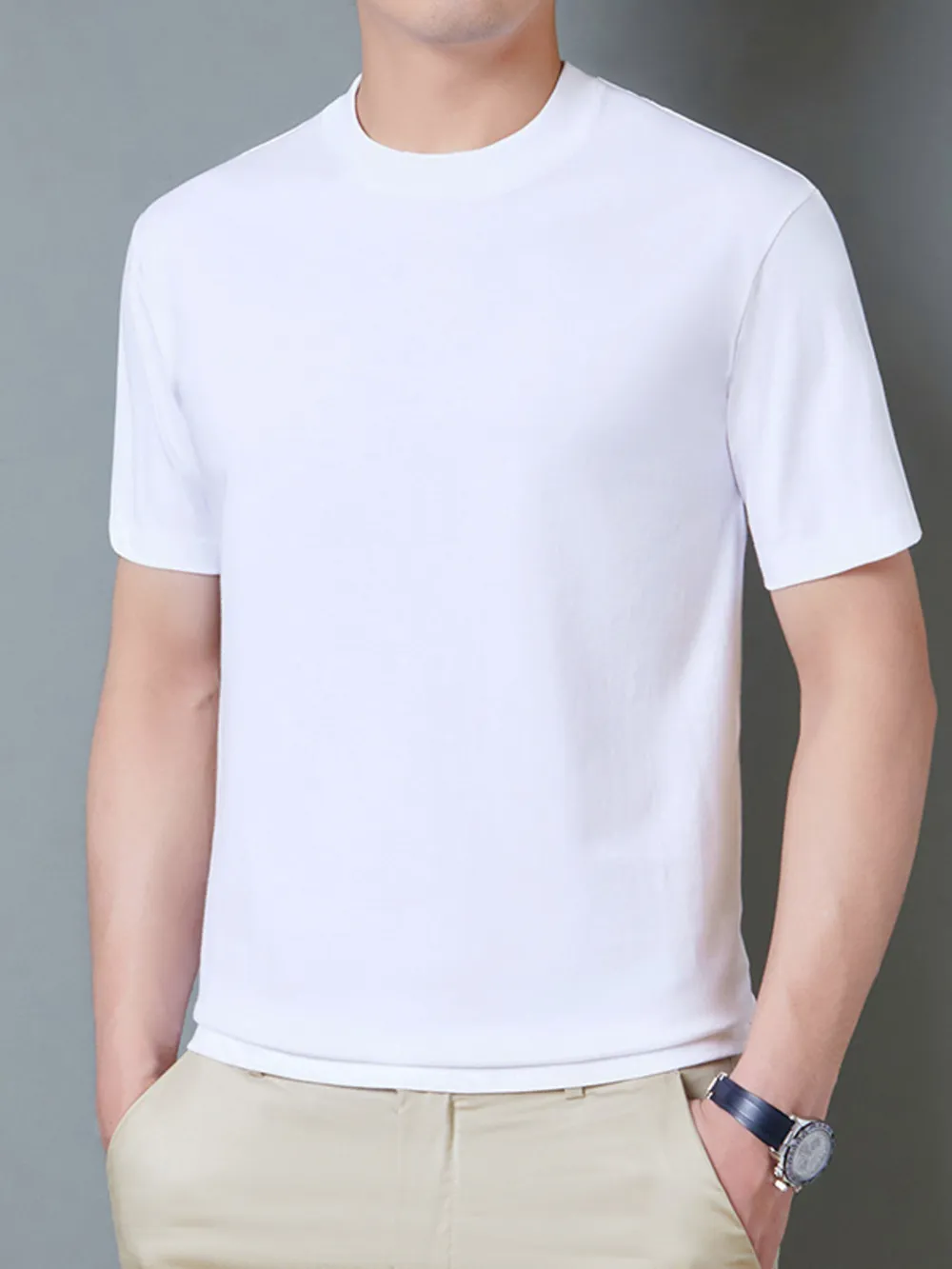 Men's Full Size Round Neck Short Sleeve T-Shirt Plus Size, image 4