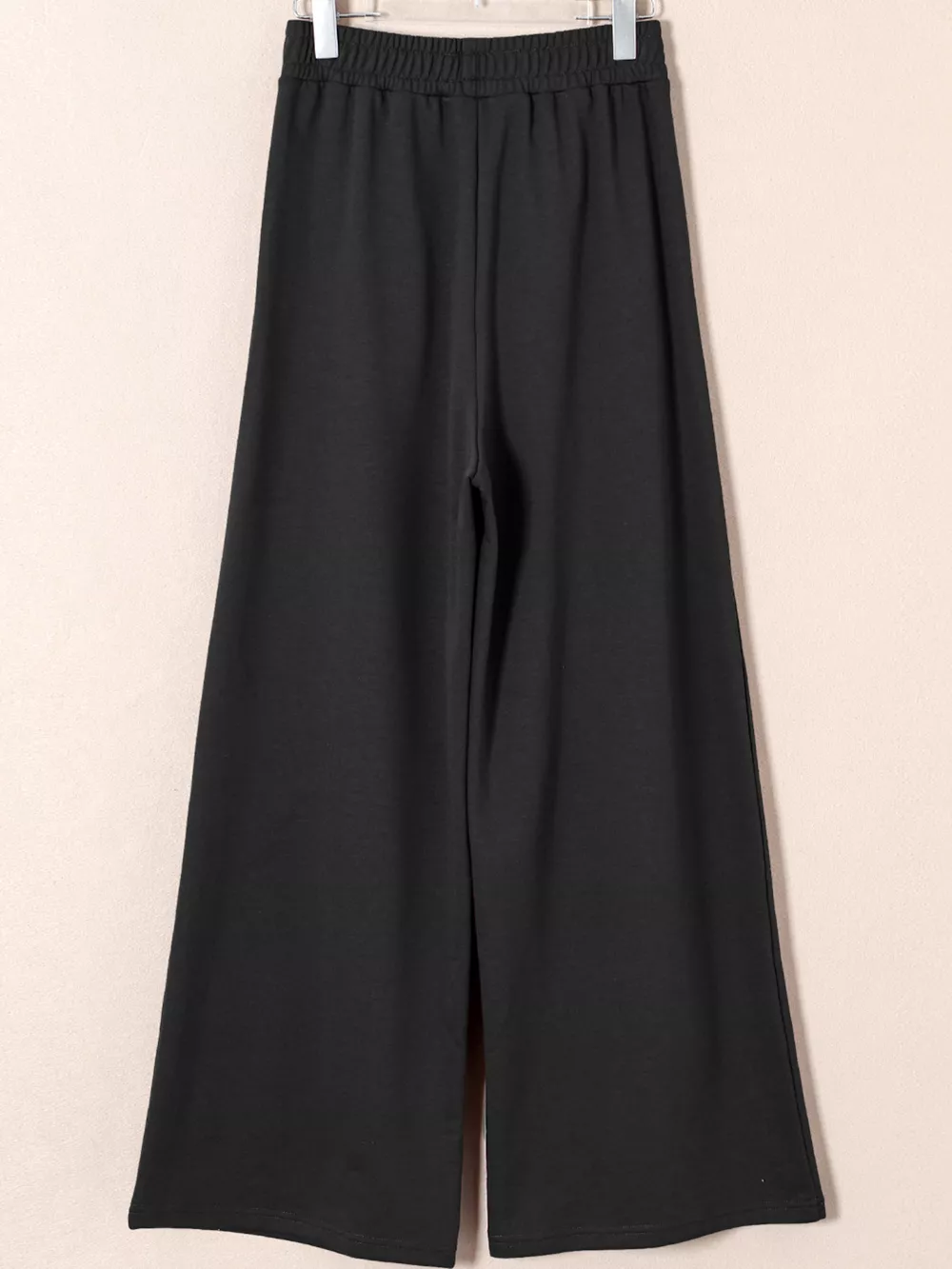 Tied Elastic High Waist Pleated Detail Solid Sweatpants, image 3