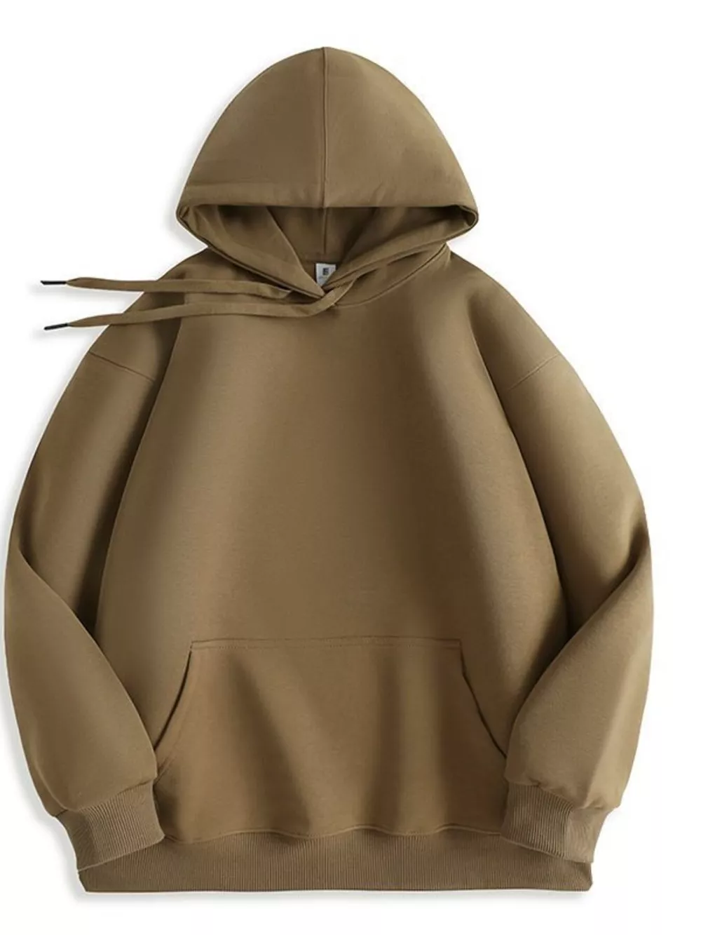 Men's Full Size Solid Color Casual Hoodie Plus Size, image 4