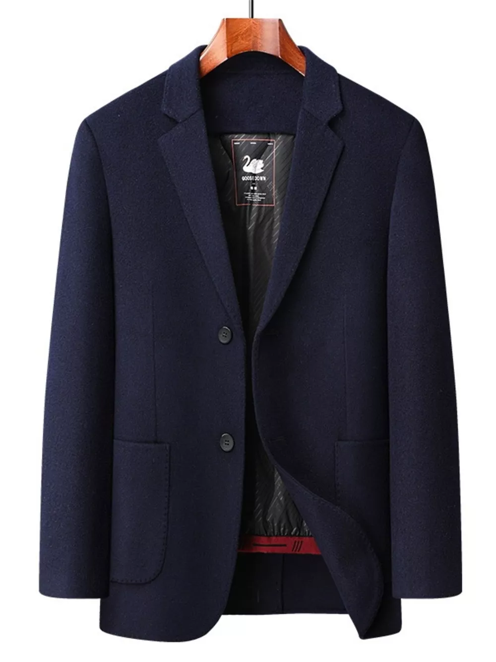 Men's Plus Size Button Up Long Sleeve Coat, image 6