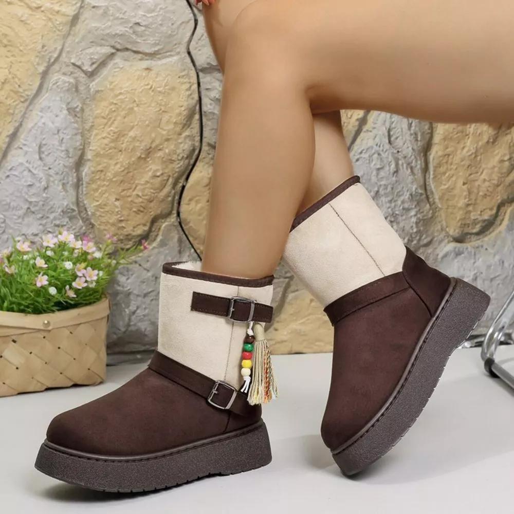 Bohemian Style Ankle Boots with Tassel Decor, image 6