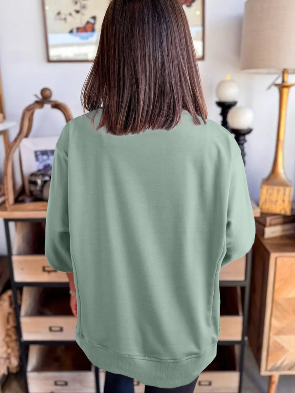 Round Neck Oversized T-Shirt, image 2