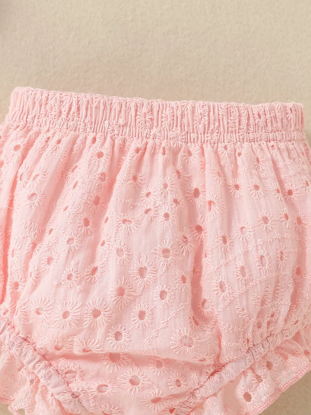 Children's Eyelet Embroidered Ruffled Top and Shorts Set, image 7