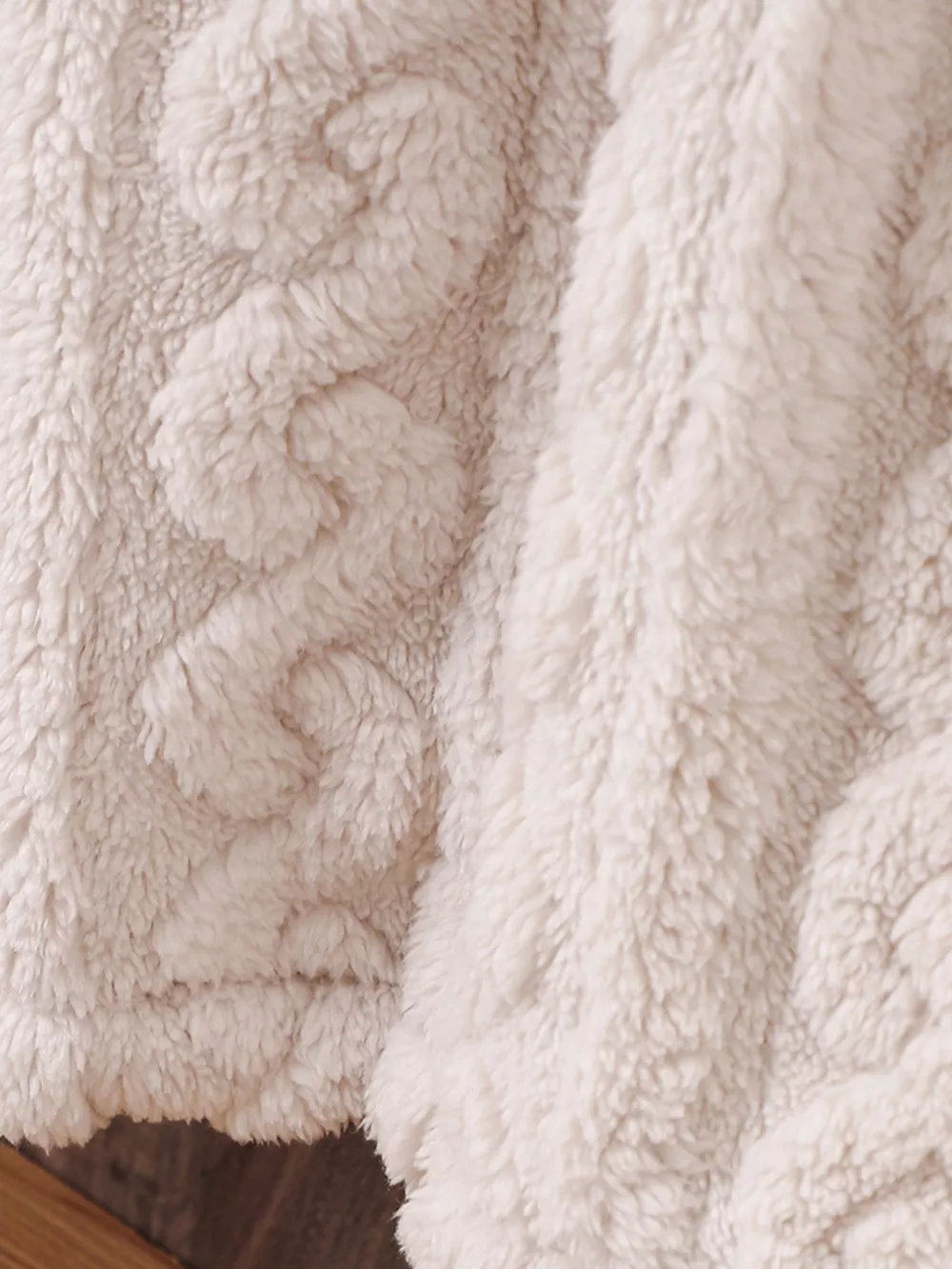 Children's Cozy Textured Double-Breasted Outerwear, image 5