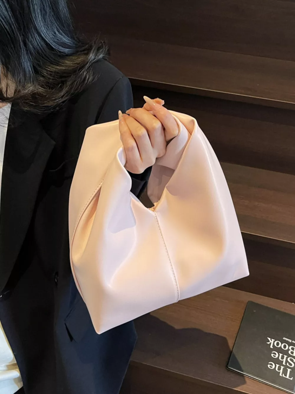 Knot Handle Leather Handbag, image 6