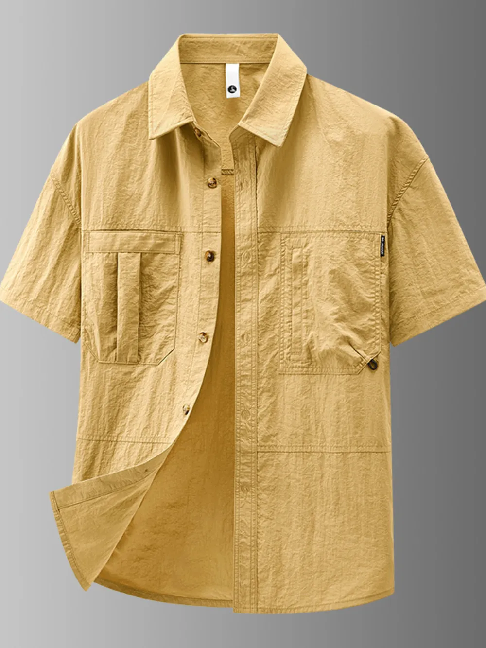 Men's Plus Size Casual Lightweight Short Sleeve Shirt, image 3