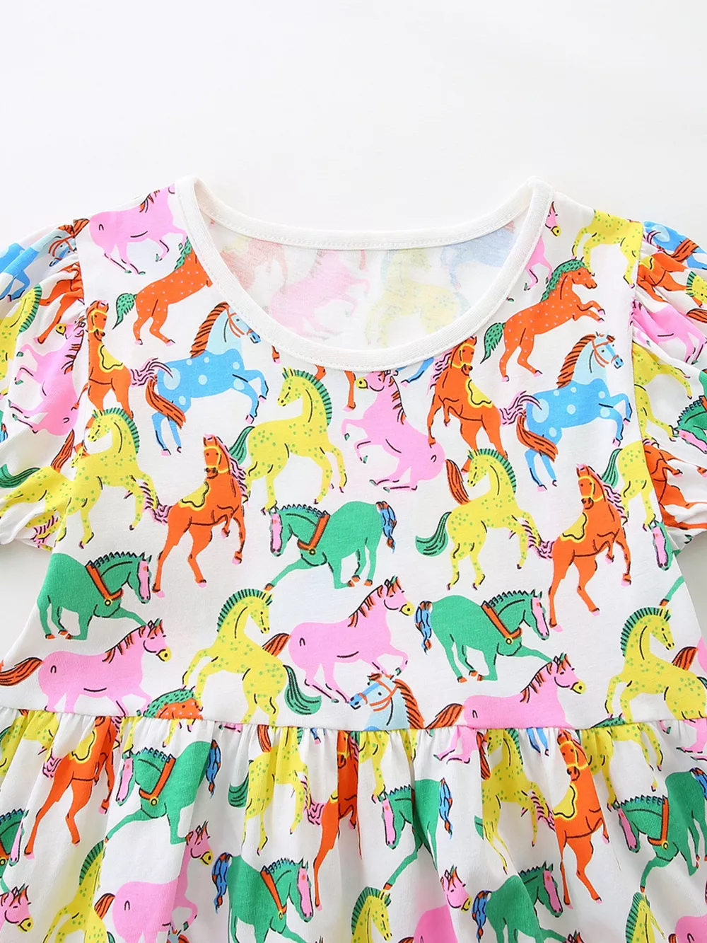 Children's Pony Print Casual Dress, image 3