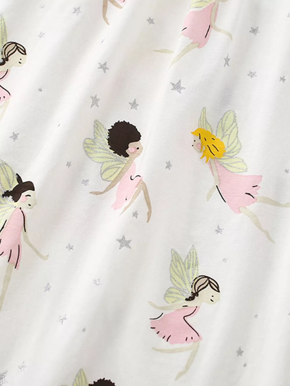 Children's Fairy Print Peter Pan Collar Puff Sleeve Dress, image 2