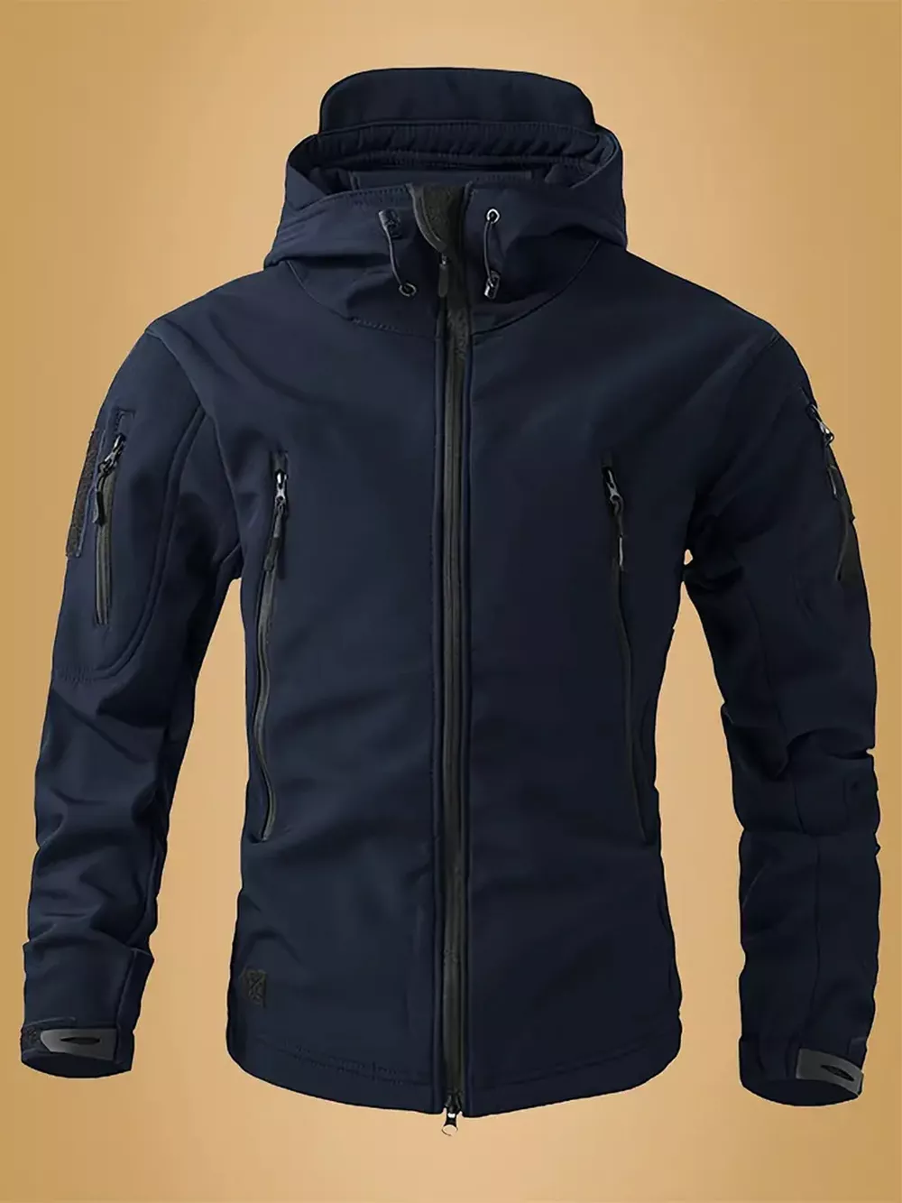 Men's Zip Up Long Sleeve Hooded Jacket, image 7