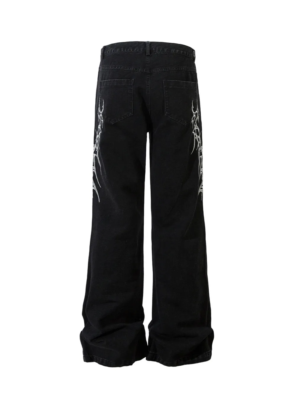 Men's Printed Wide Leg Jeans, image 2