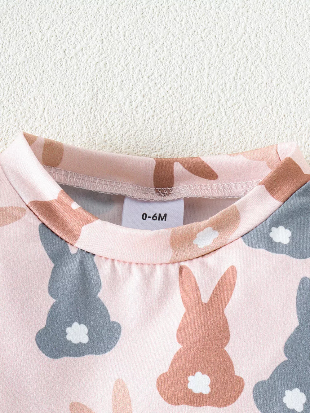 Children's Bunny Print Short Sleeve Top and Shorts Set, image 8
