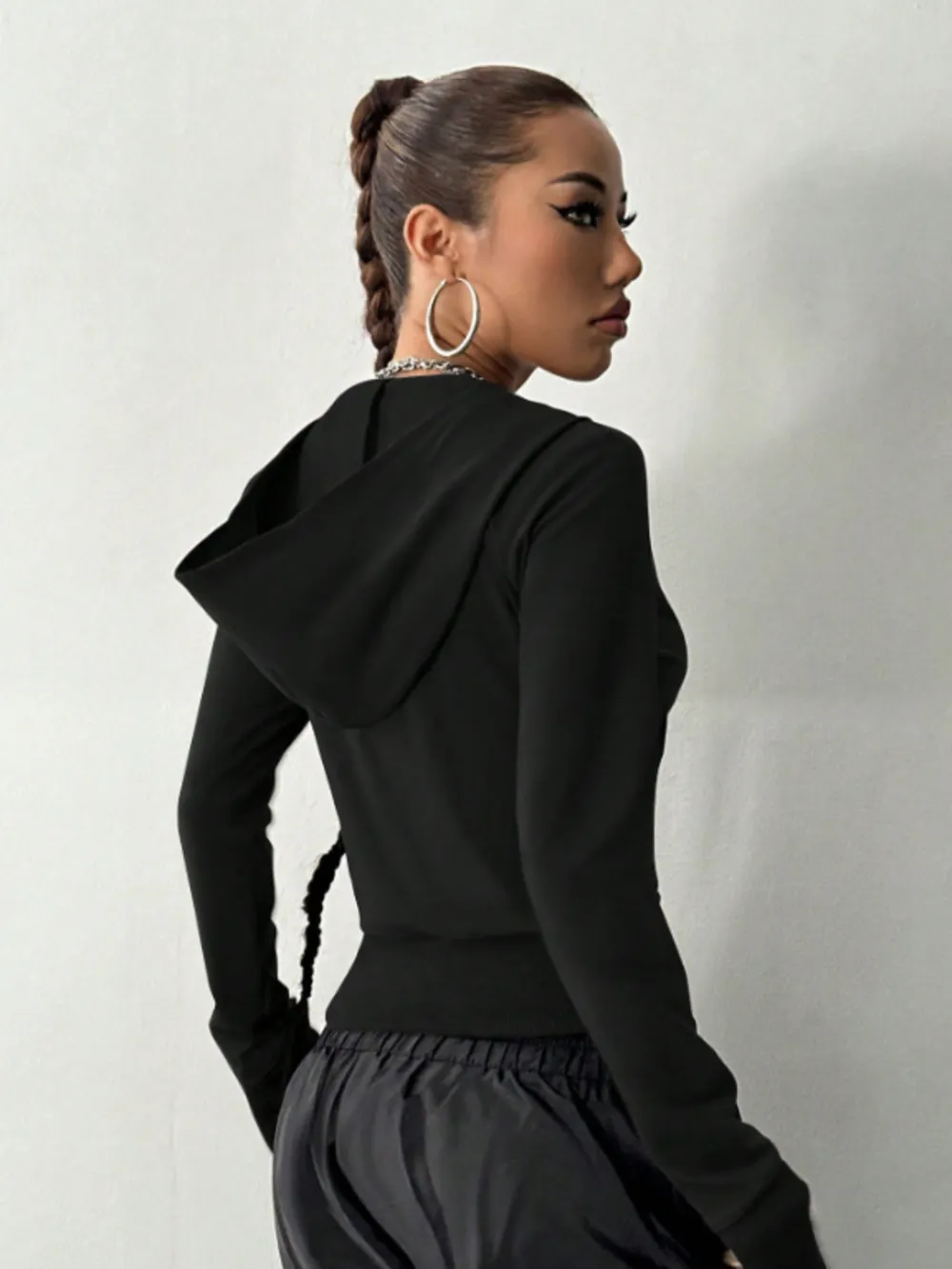Zip-Up Long Sleeve Hoodie, image 10