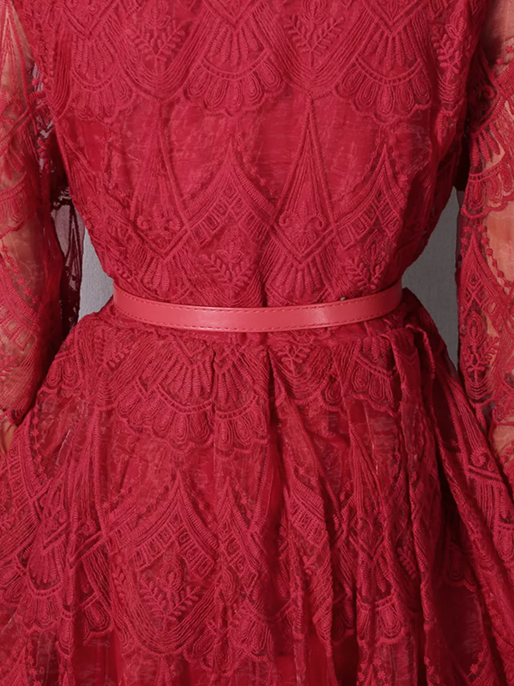 Lace Button Front Midi Dress, image 16