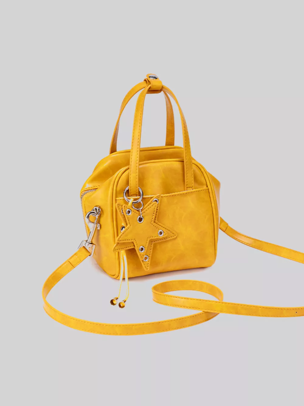 Star-Charm PU Leather Crossbody Bag, image 6