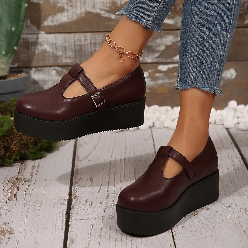 Round Toe Platform Loafers, image 5
