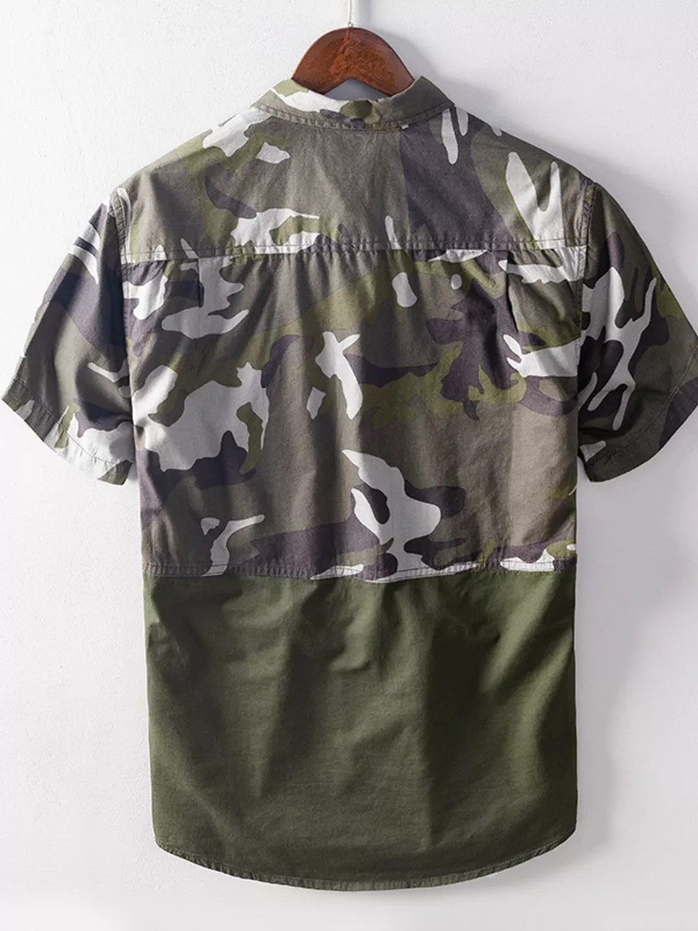 Men's Plus Size Casual Camouflage Short Sleeve Shirt, image 2