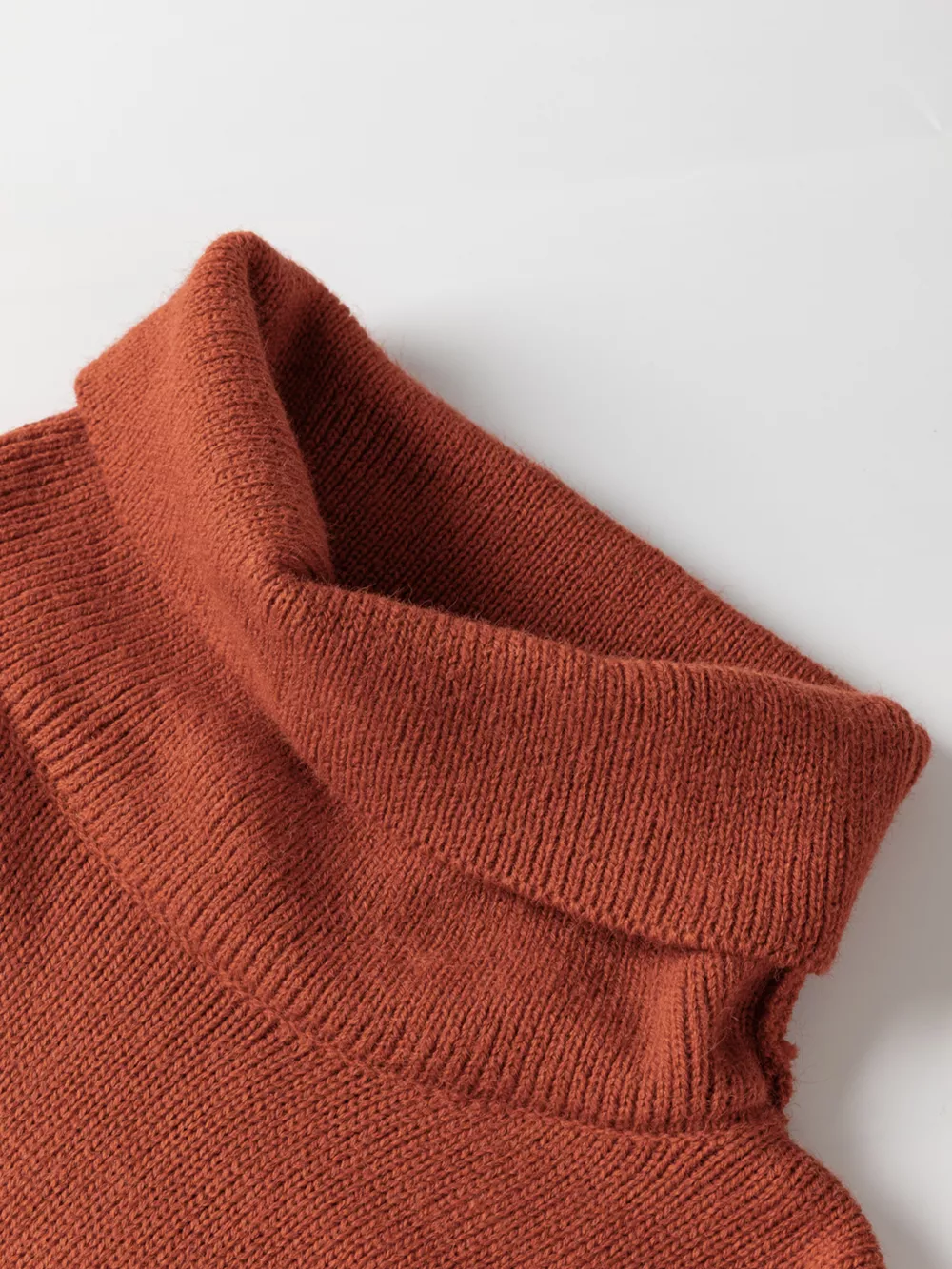 Color Block Turtleneck Drop Shoulder Knit Sweater, image 7