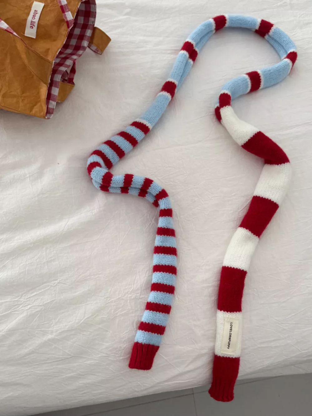 Striped Knitted Warm Scarf, image 8