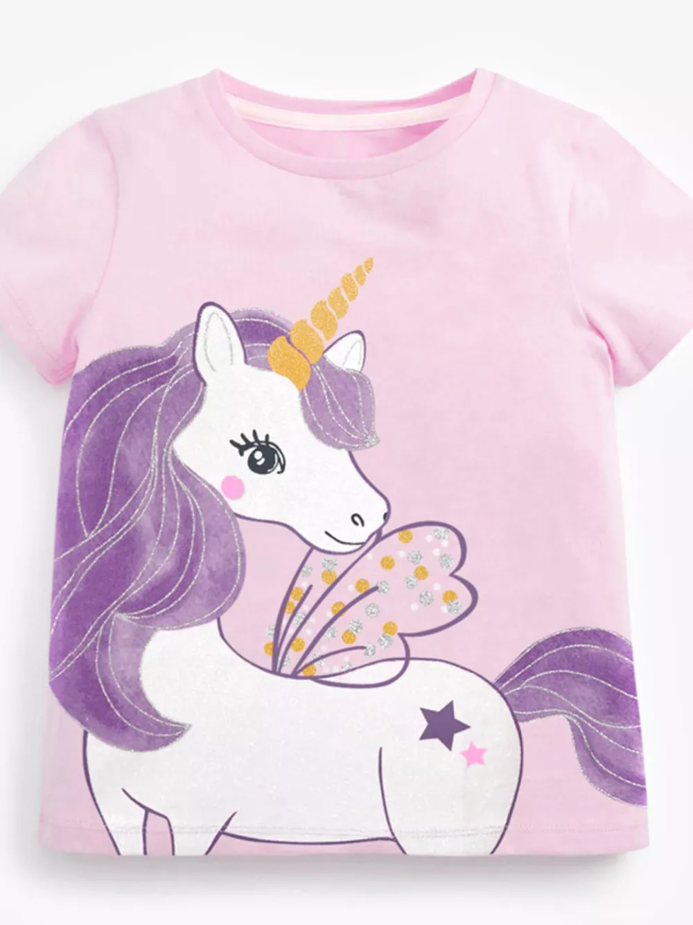 Children's Unicorn Graphic Tee and Shorts Set, image 2