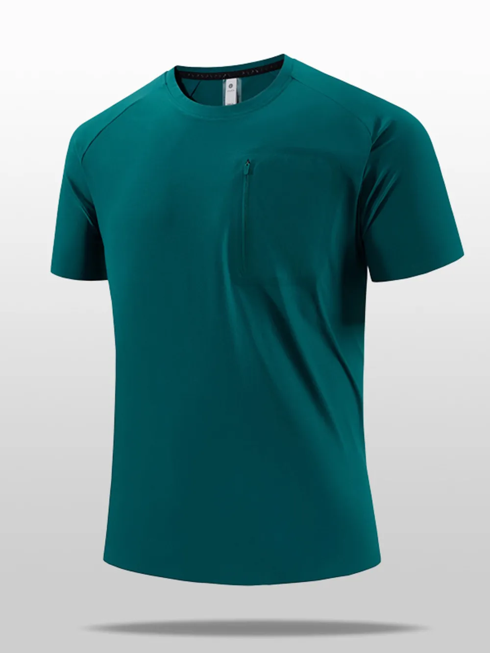 Men's Plus Size Quick-Dry T-Shirt with Zipper Pocket, image 3