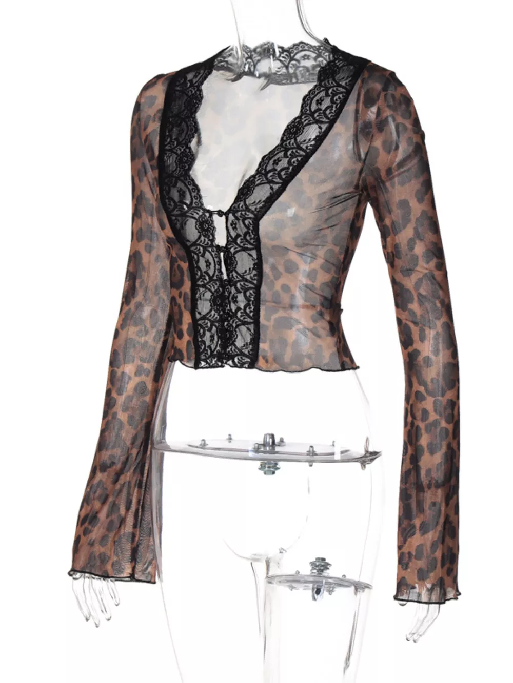 Lace Detail Long Sleeve Top, image 17